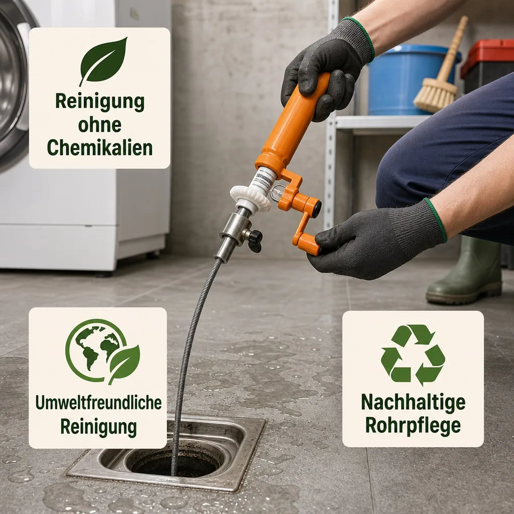 Rohrreinigungswelle mit Kurbelantrieb