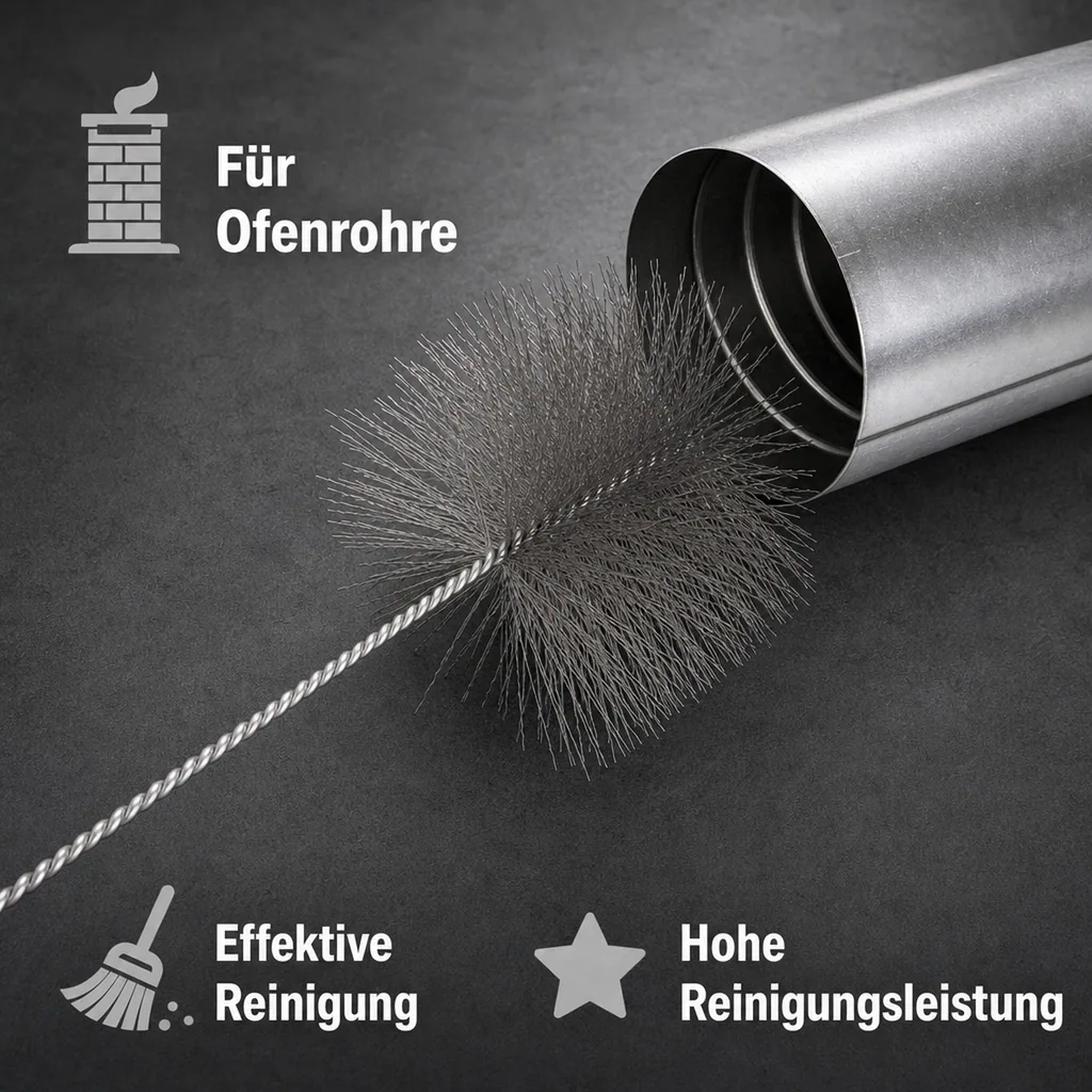 Ofenrohrreiniger - Bürste (Stahldraht)