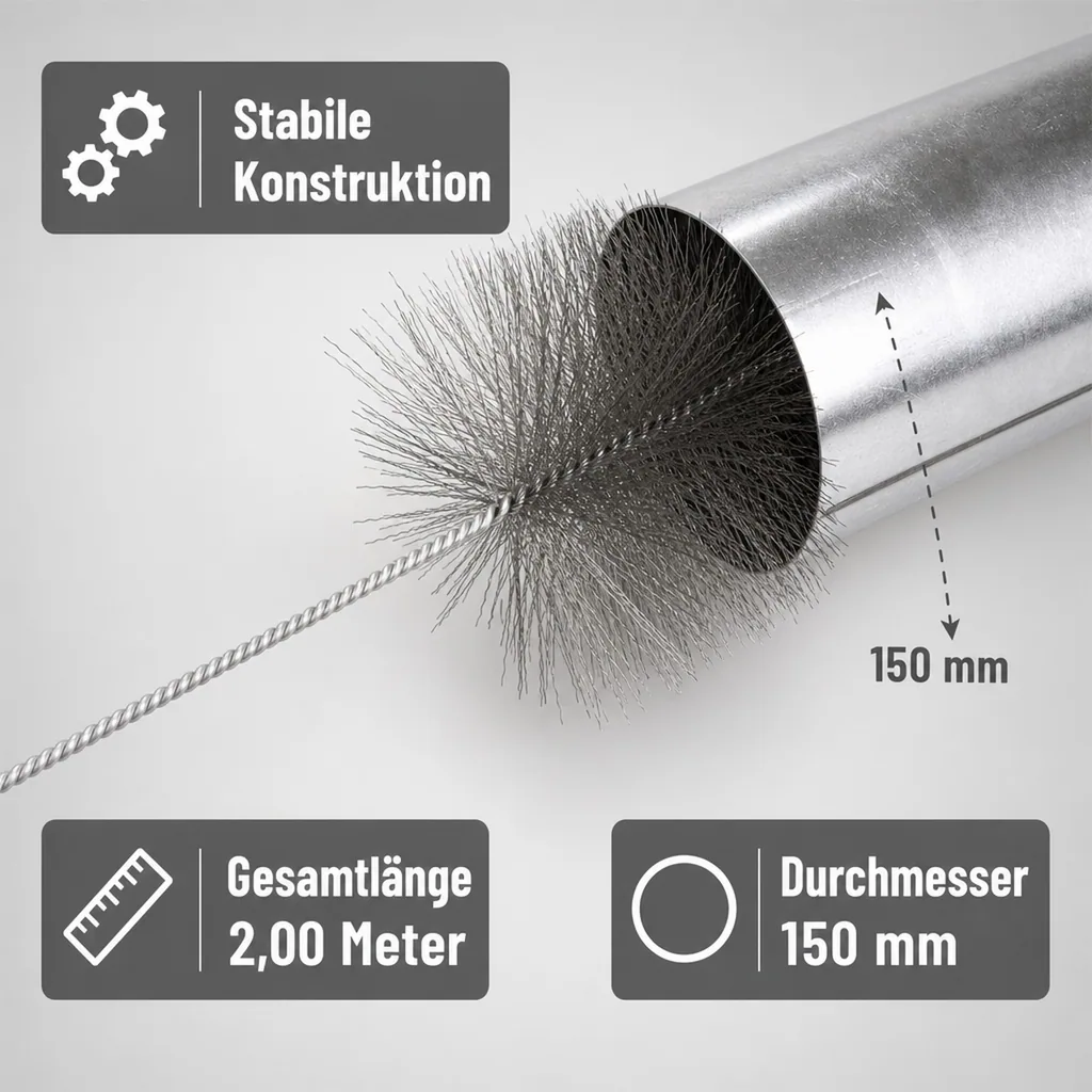 Ofenrohrreiniger - Bürste (Stahldraht)