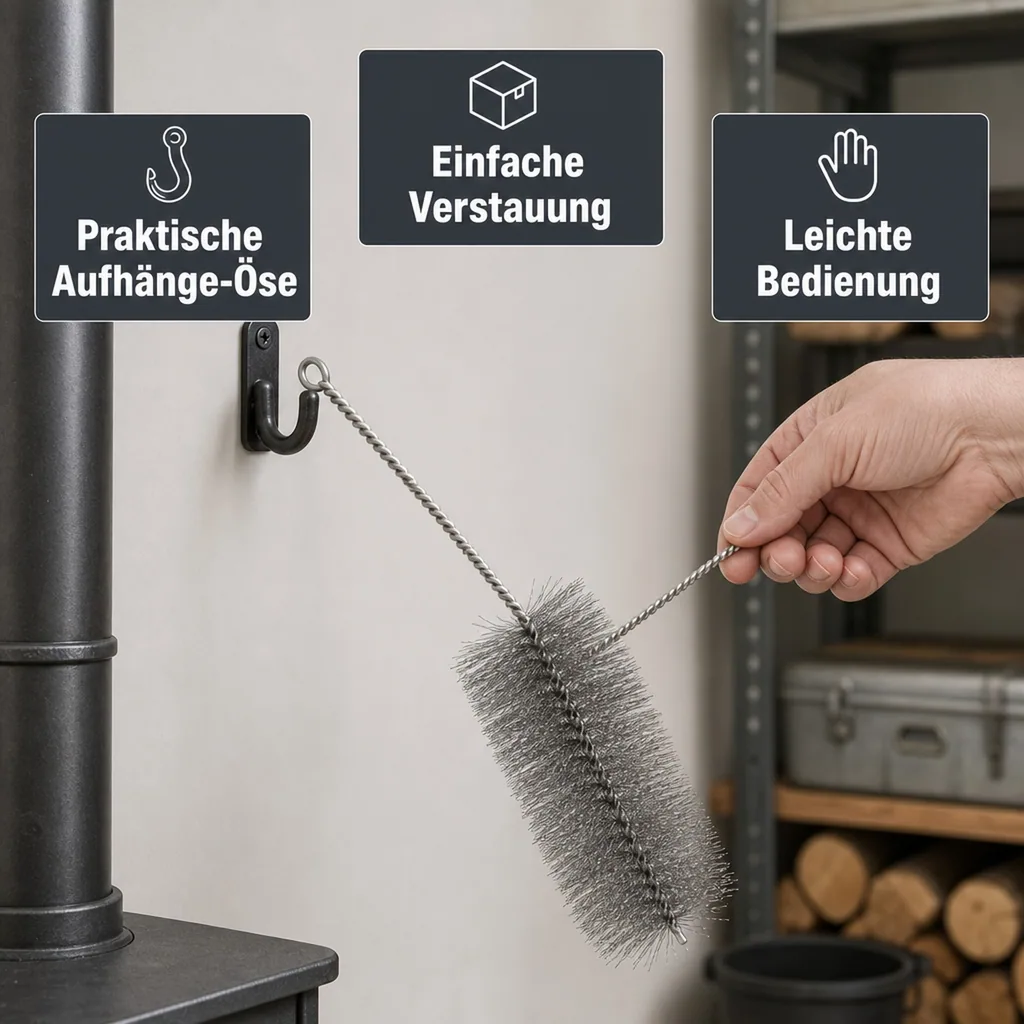 Ofenrohrreiniger - Bürste (Stahldraht)