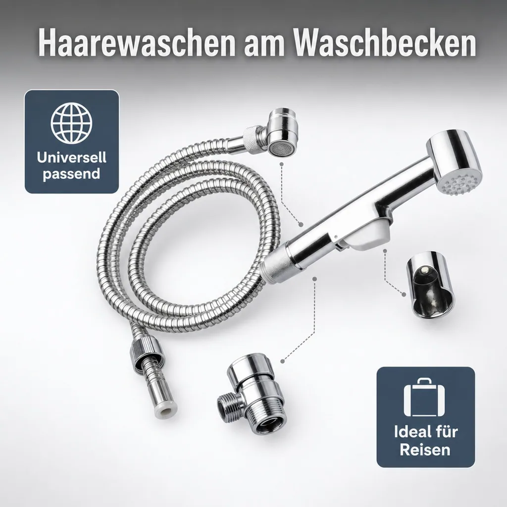 Waschbeckenbrause inkl. Schlauch und Adapter