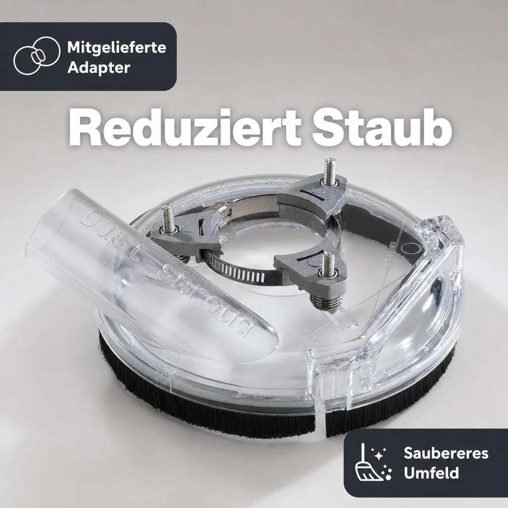 Absaughaube für alle 125 mm Winkelschleifer