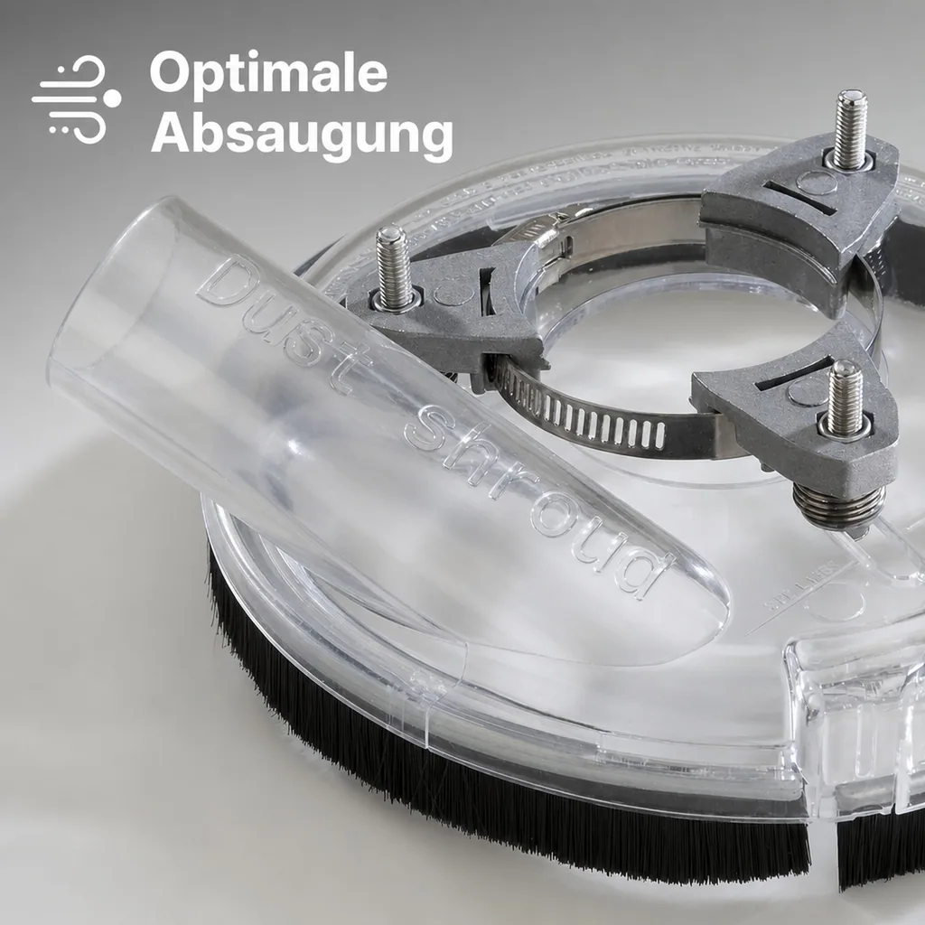Absaughaube für alle 125 mm Winkelschleifer