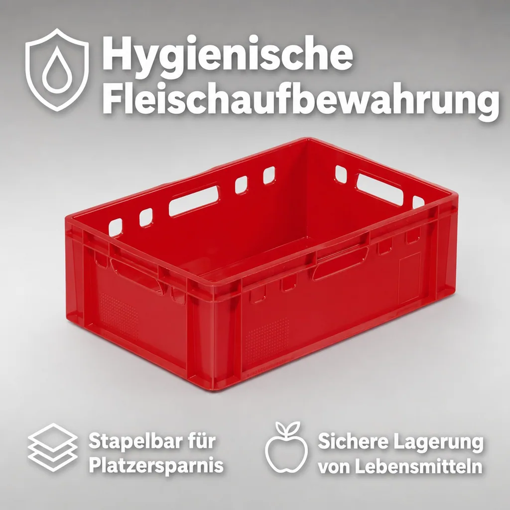 Eurofleischbehälter E2 60x40x20 rot