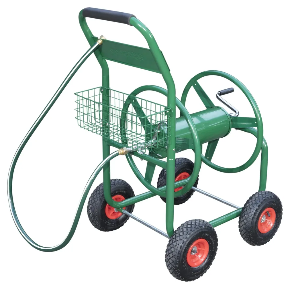Schlauchwagen, 100 m für 3/4" Schlauch, inklusive Ablagekorb