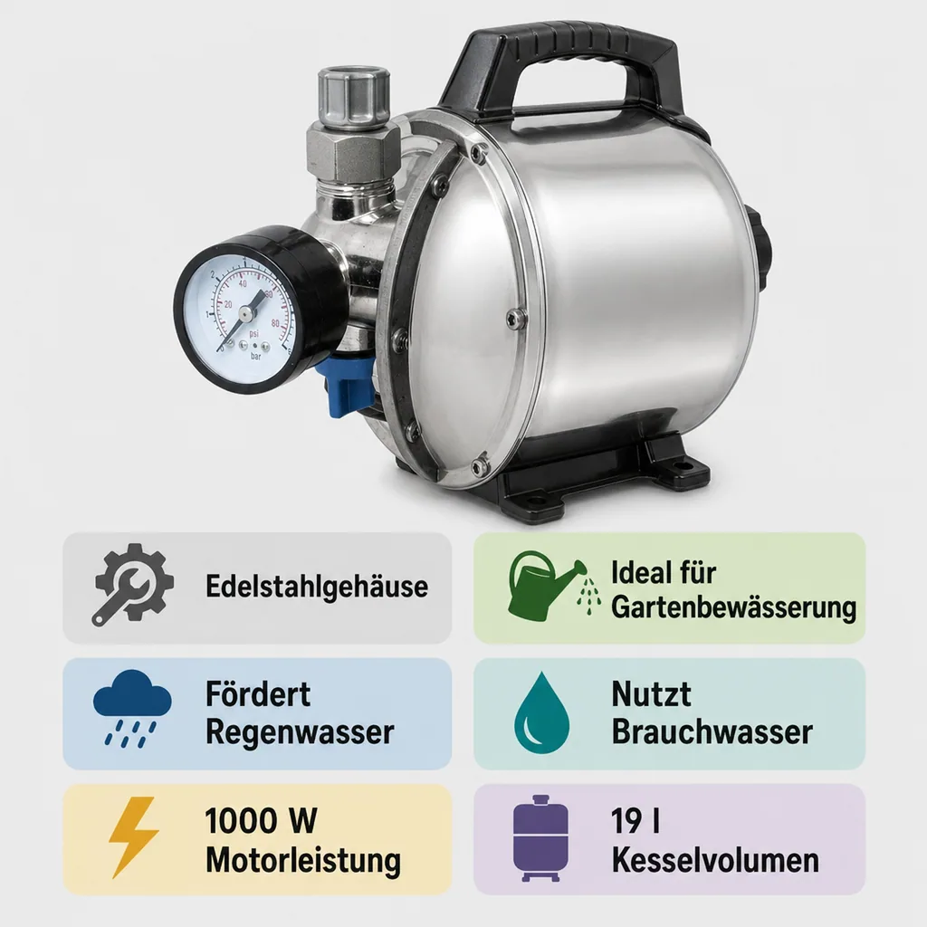 Hauswasserwerk HWW 1000 E - mit Thermoschutz