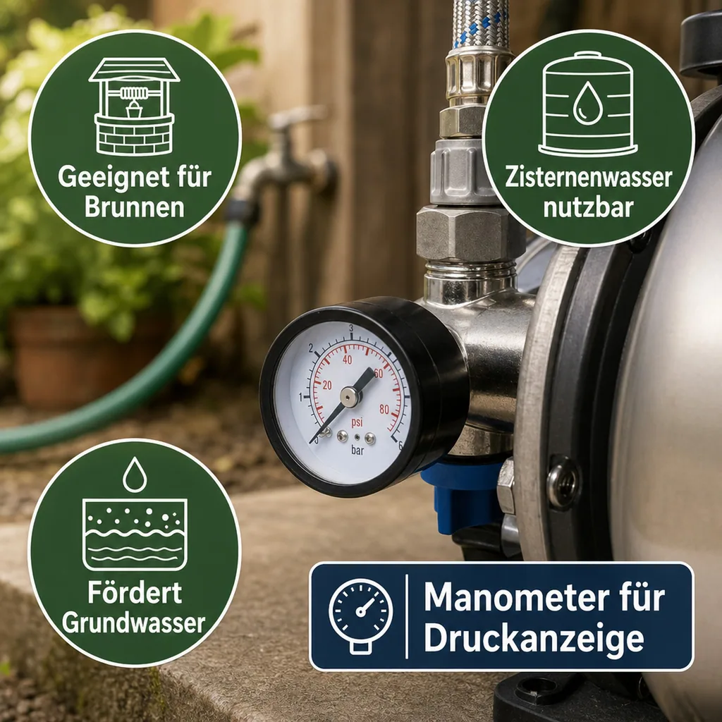 Güde Hauswasserwerk HWW 1000 E mit Thermoschutz