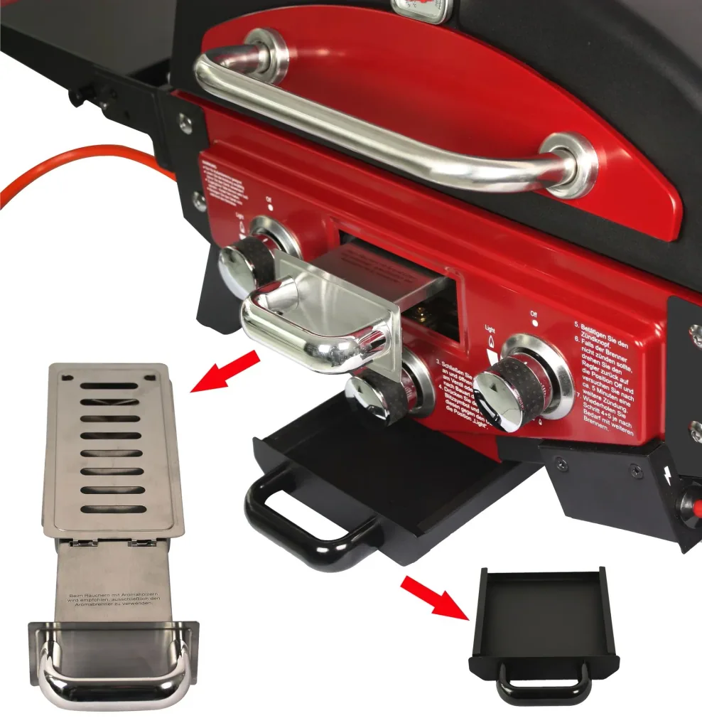 Tischgasgrill "Medison" rot
