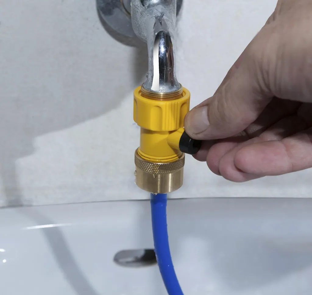 Rohrfrei-Schlauch „Rohrfrei-Power“, mit Düse, 2,5 m, Blau/Gelb