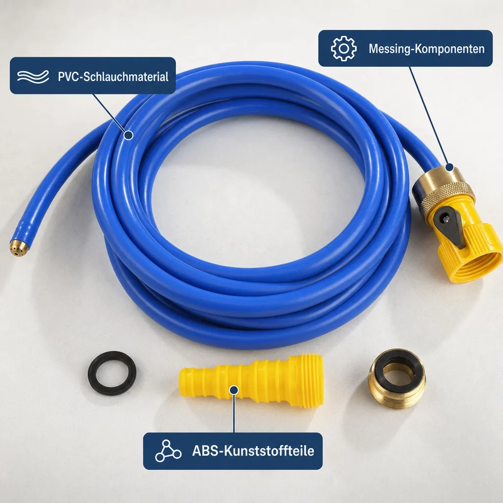 Rohrfrei-Schlauch „Rohrfrei-Power“, mit Düse, 2,5 m, Blau/Gelb