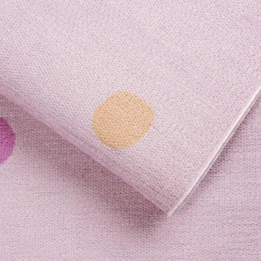 Livone Kinderteppich waschbar rosa Punkte bunt, Teppichgrösse: 140 x 190 cm