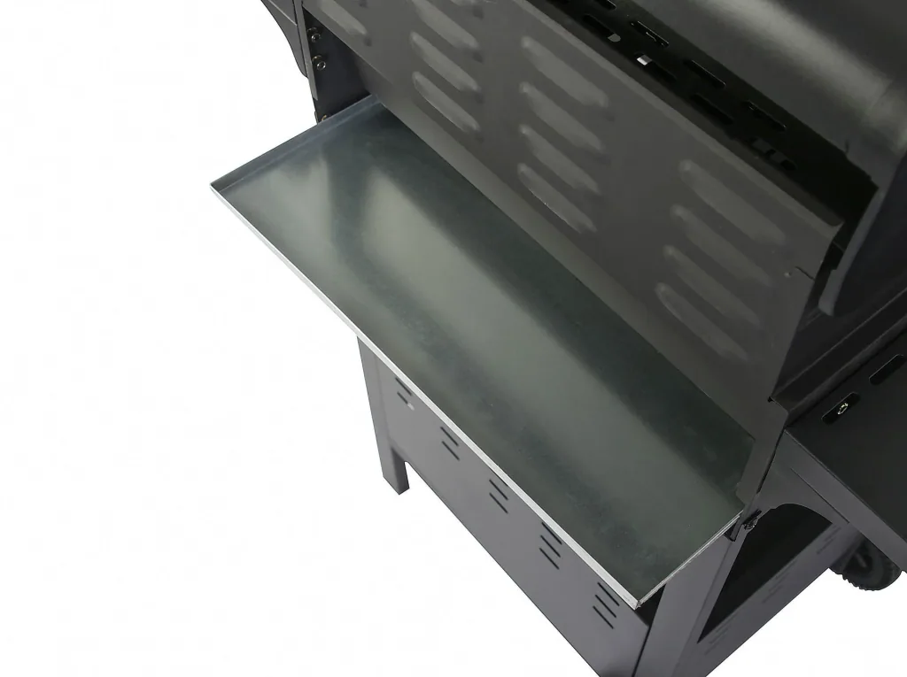 Gasgrill „San Angelo“, 3 Brenner, Edelstahl, Schwarz