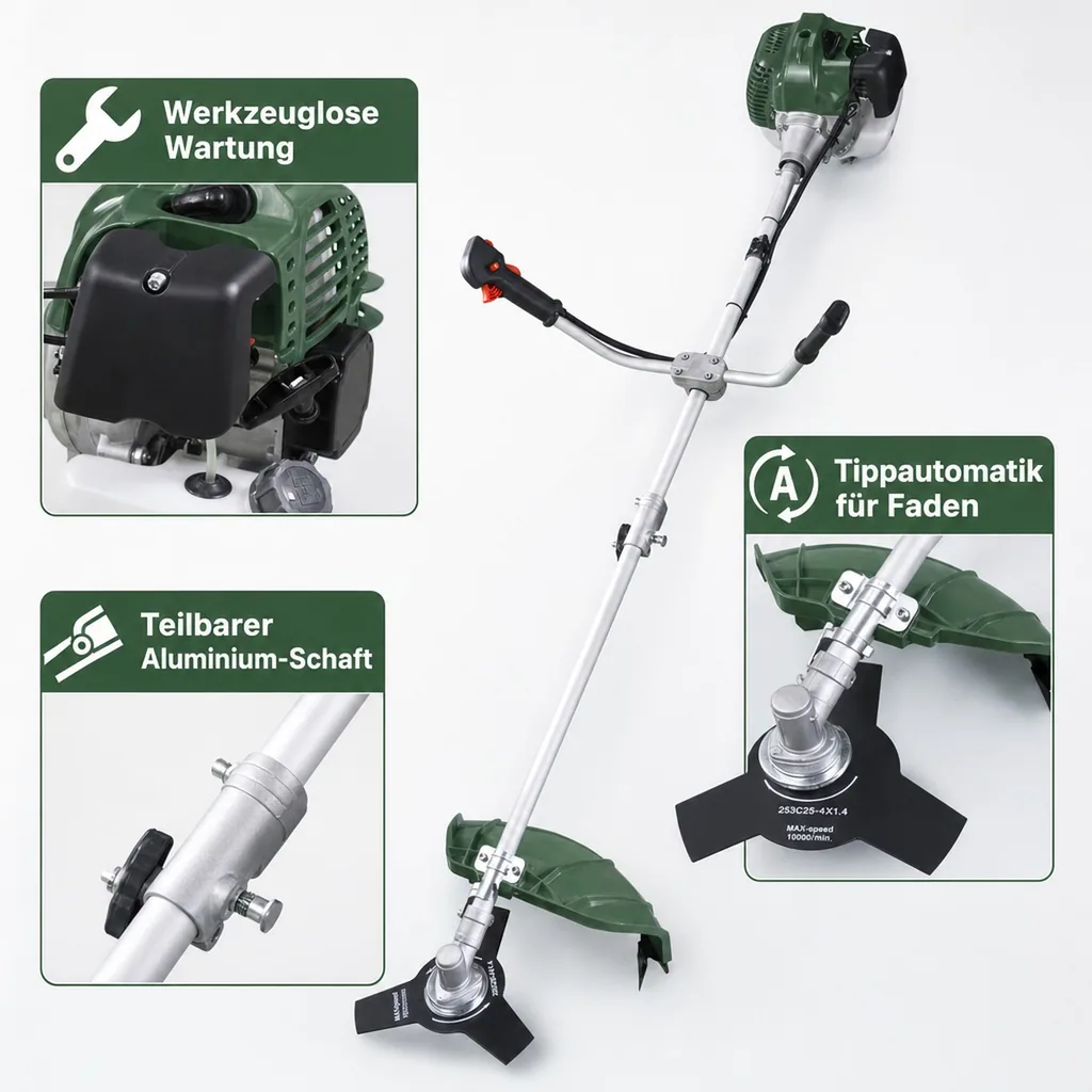 2 in 1 Benzin Motorsense und Freischneider