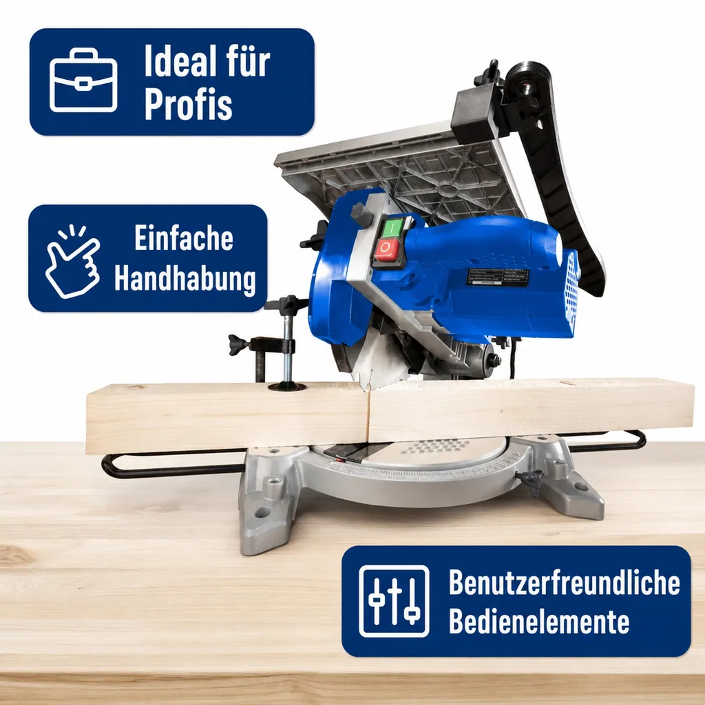 Tisch-Kapp und Gehrungssäge TKG 210/30, 1200 Watt