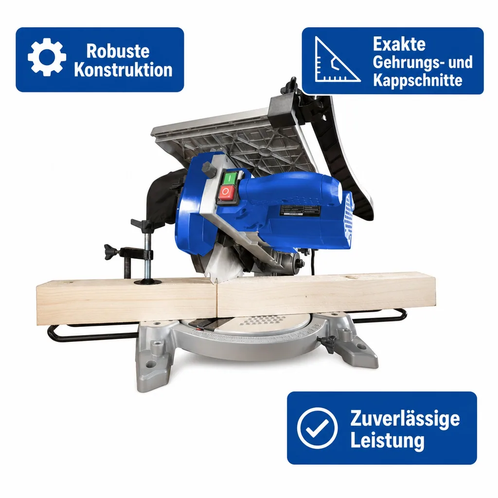 Tisch-Kapp und Gehrungssäge TKG 210/30, 1200 Watt