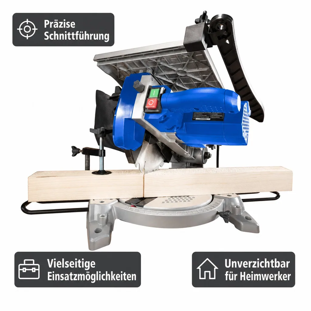 Tisch-Kapp und Gehrungssäge TKG 210/30, 1200 Watt