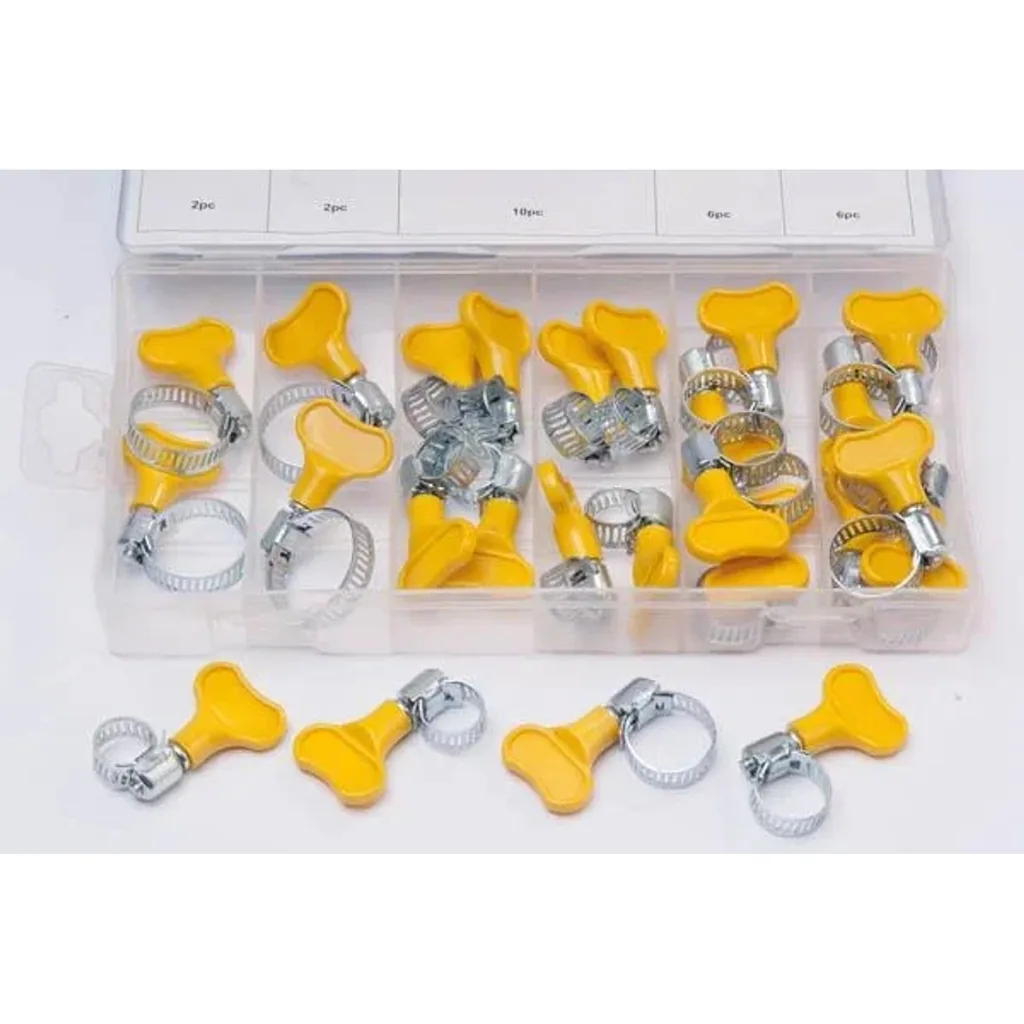 Griff Schlauchschellen, 26-teiliges Set, Edelstahl, inkl. Box