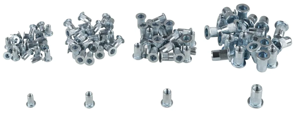Blindnietmuttern Set 100 tlg.- M3, M4, M5, M6 je 25 Stück