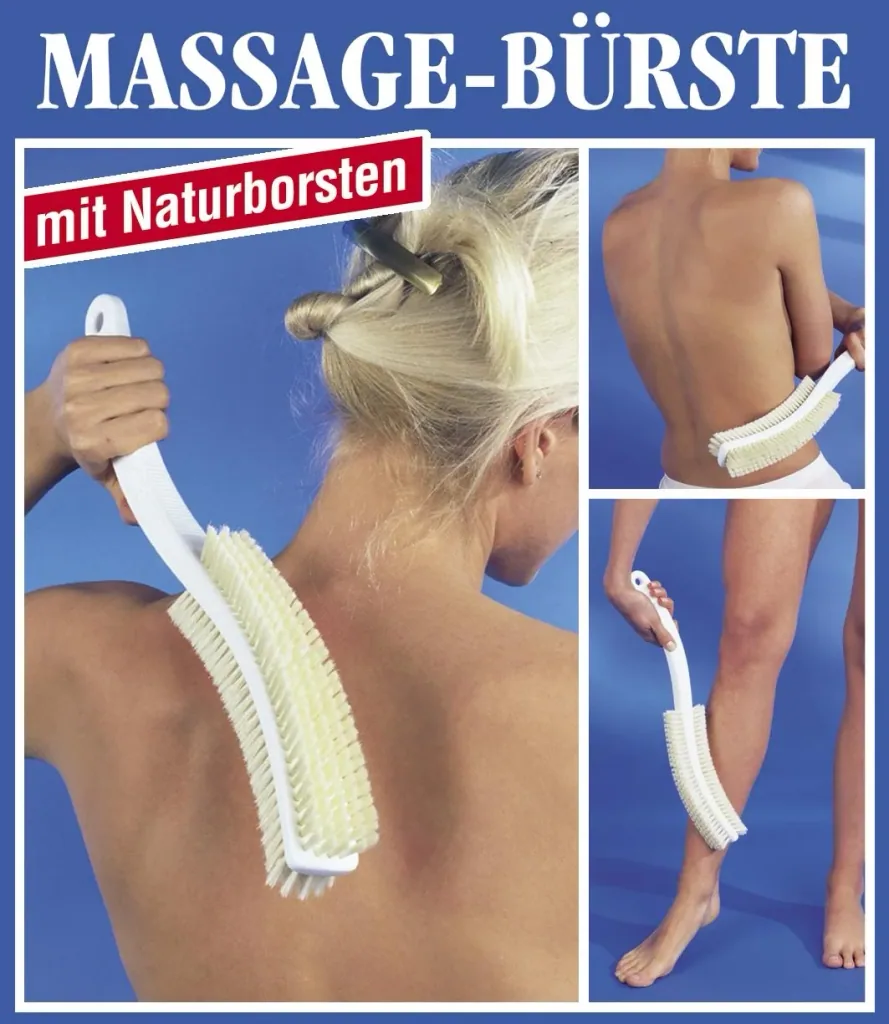 Massagebürste mit Naturhaarborsten
