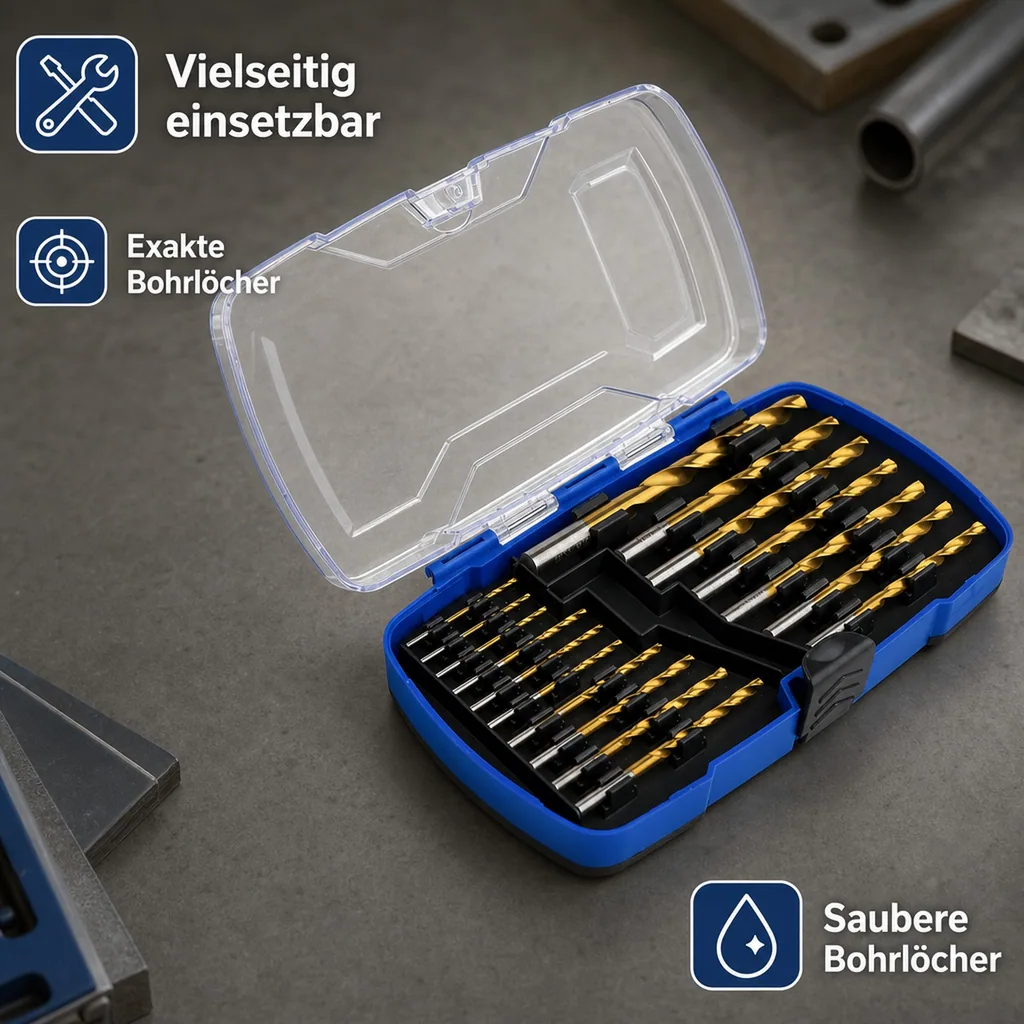 Titan HSS Bohrer-Set, 17-teilig