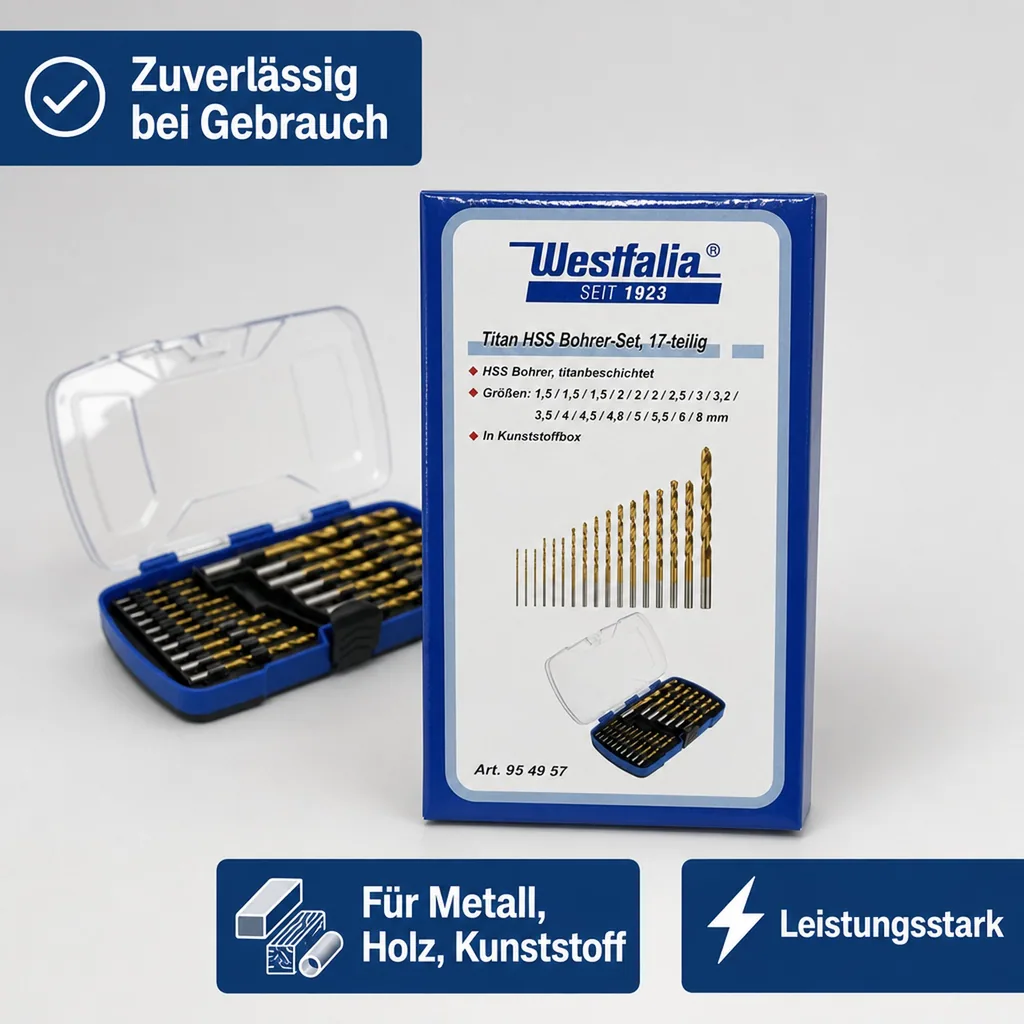 Titan HSS Bohrer-Set, 17-teilig
