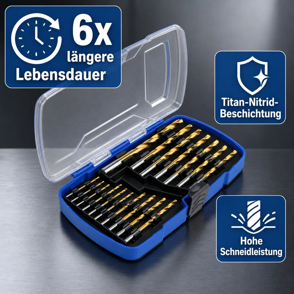 Titan HSS Bohrer-Set, 17-teilig