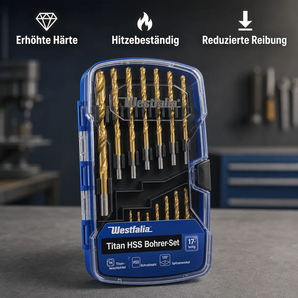 Titan HSS Bohrer-Set, 17-teilig