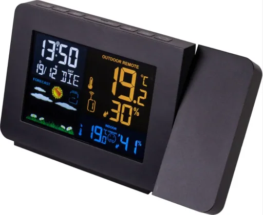 Wetterstation mit LED-Projektion