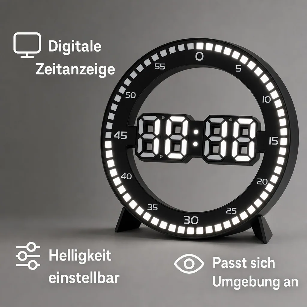 Tisch- und Wanduhr LED