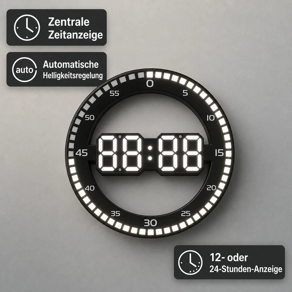 Tisch- und Wanduhr LED