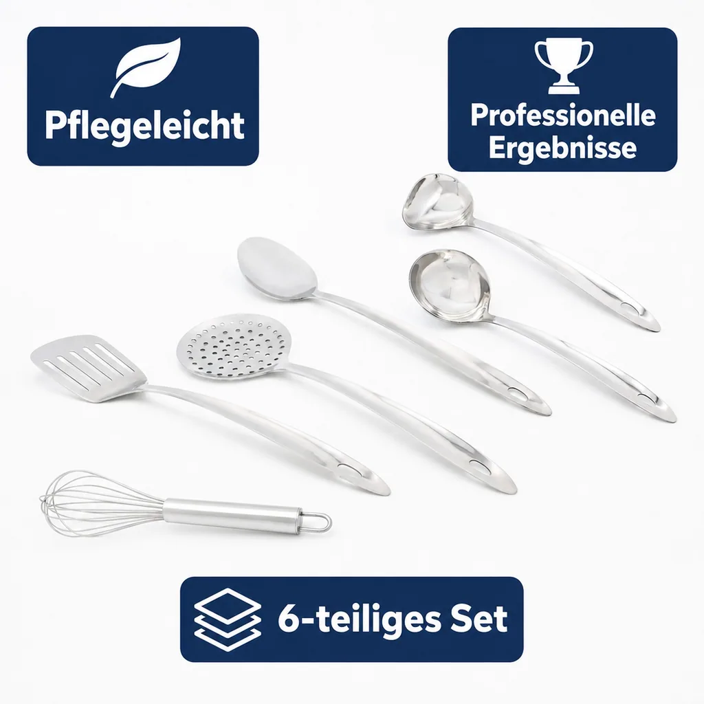 Edelstahl Küchenhelfer-Set 6tlg.