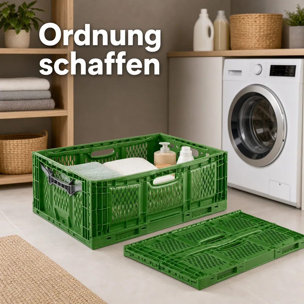 Klappbox 40x30x18cm durchbrochen grün