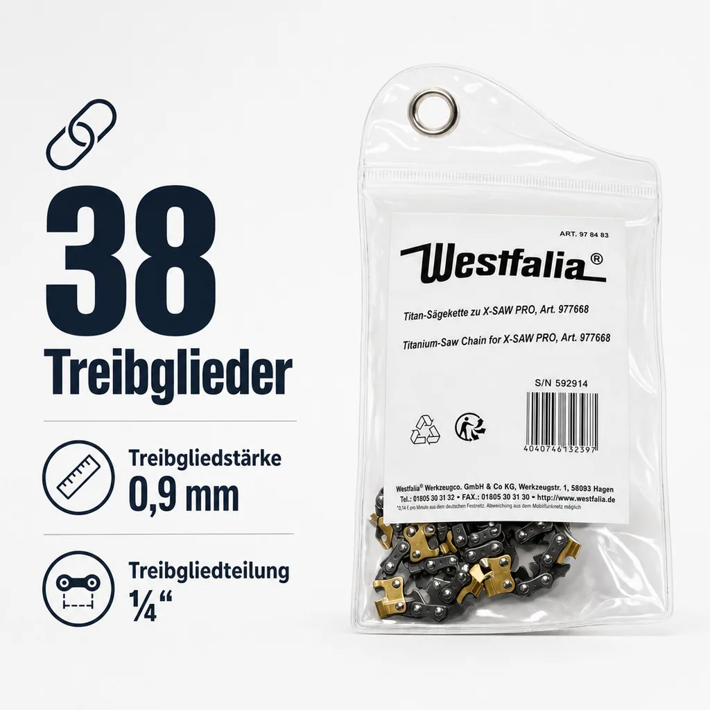 X-Saw Pro Ersatzsägekette Titanium gepanzert für 150 mm Schnittlänge