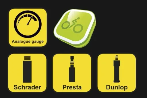 Fahrrad-Standpumpe mit Manometer