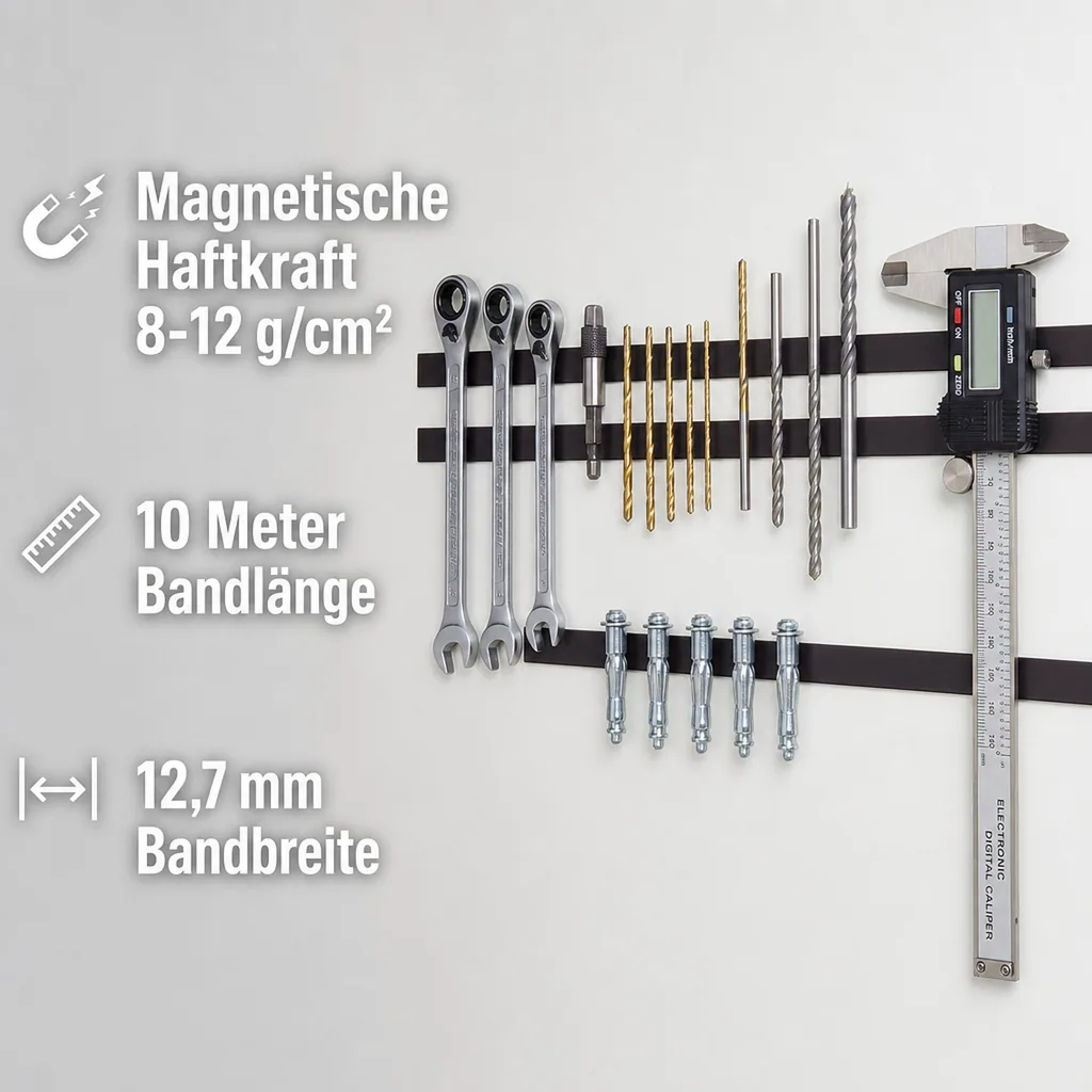 Selbstklebendes Magnetband 10 m