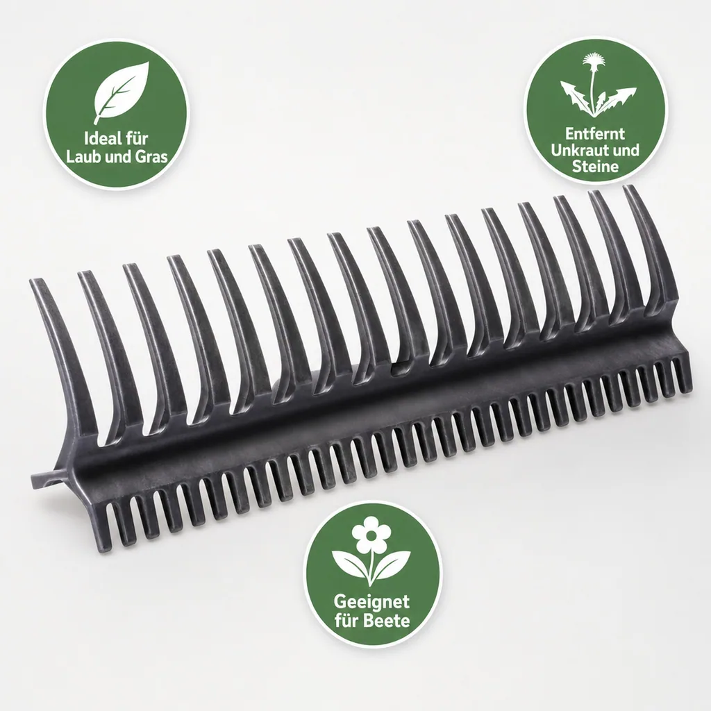 2 in 1 Gartenharke XXL (Griff nicht enthalten)