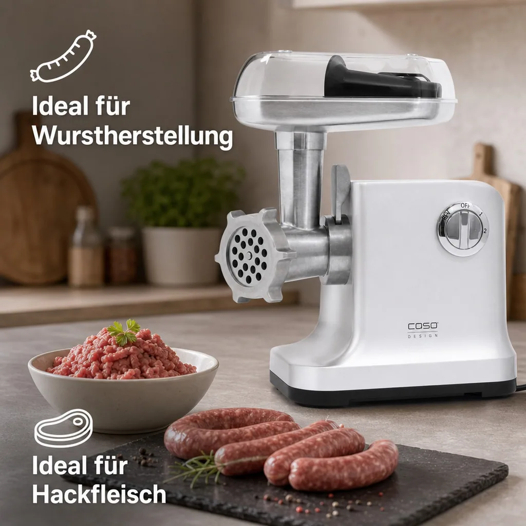 Fleischwolf „FW2000“, 2000 Watt, Aluguss/ Edelstahl