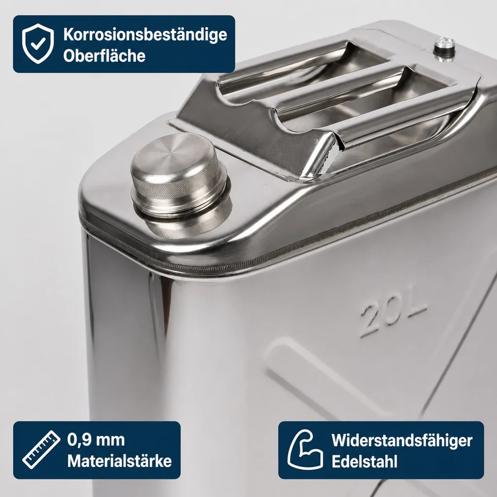 Edelstahlkanister, 20 L