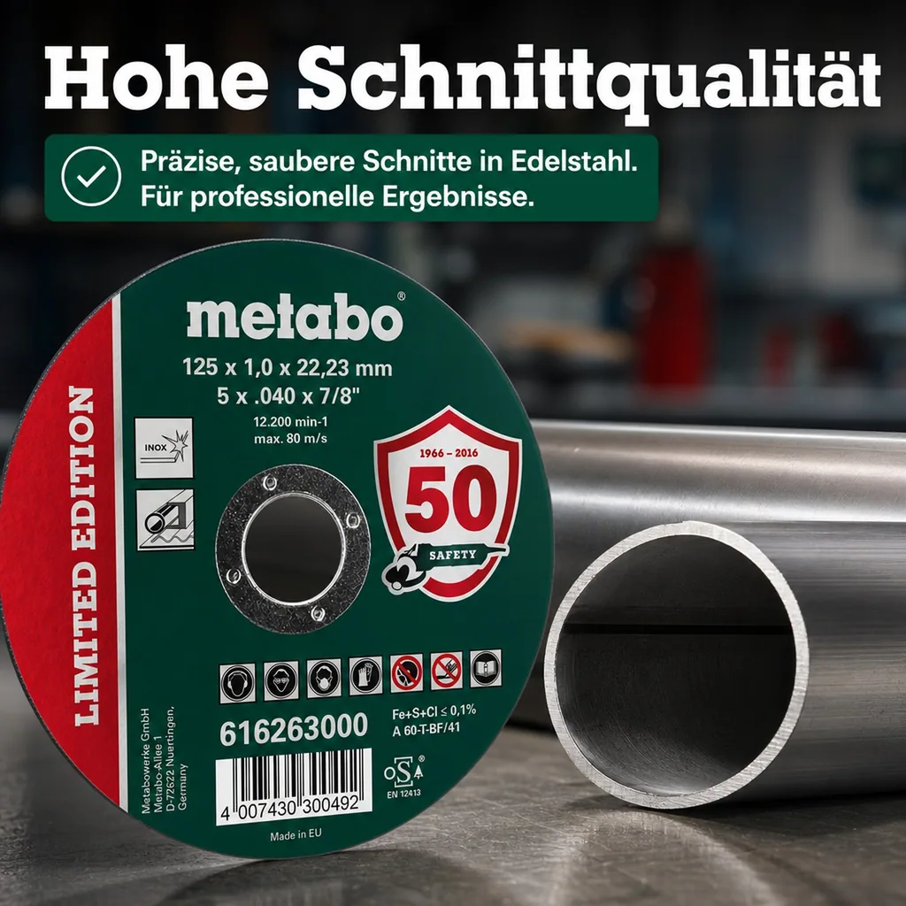 INOX-Trennscheibe 125 mm, 10 Stück