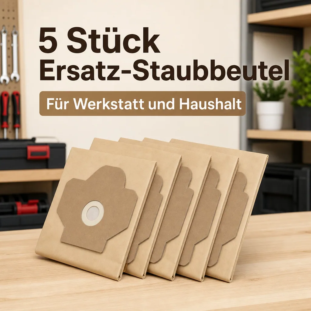 Staubbeutel, 5 Stück für 18V Nass-/ Trockensauger WNTS Nr. 964760