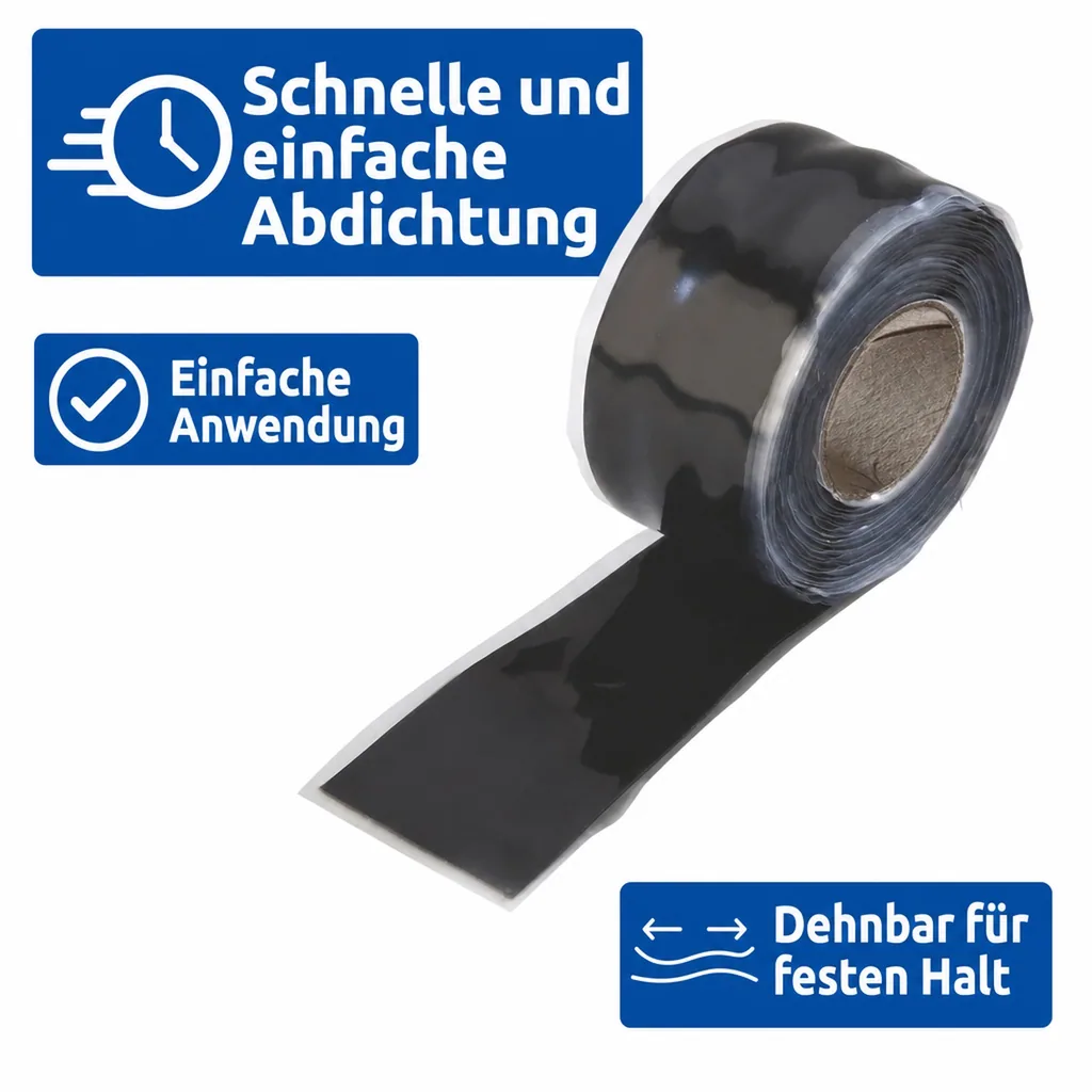 Silikonband selbstverschweißend, schwarz
