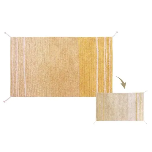 Lorena Canals waschbarer Wendeteppich "Reversible Twin" gelb, Größe: 80 x 140 cm