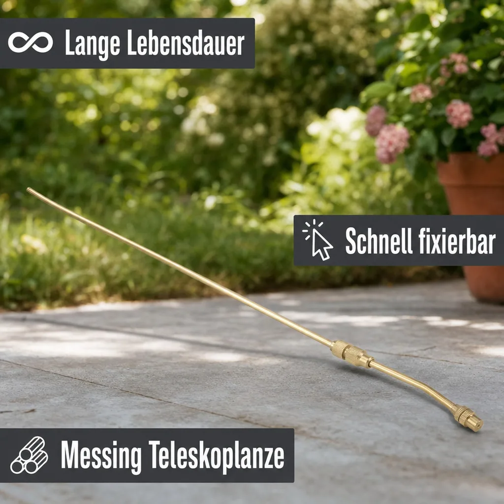 Messing Teleskoplanze 80 - 150 cm