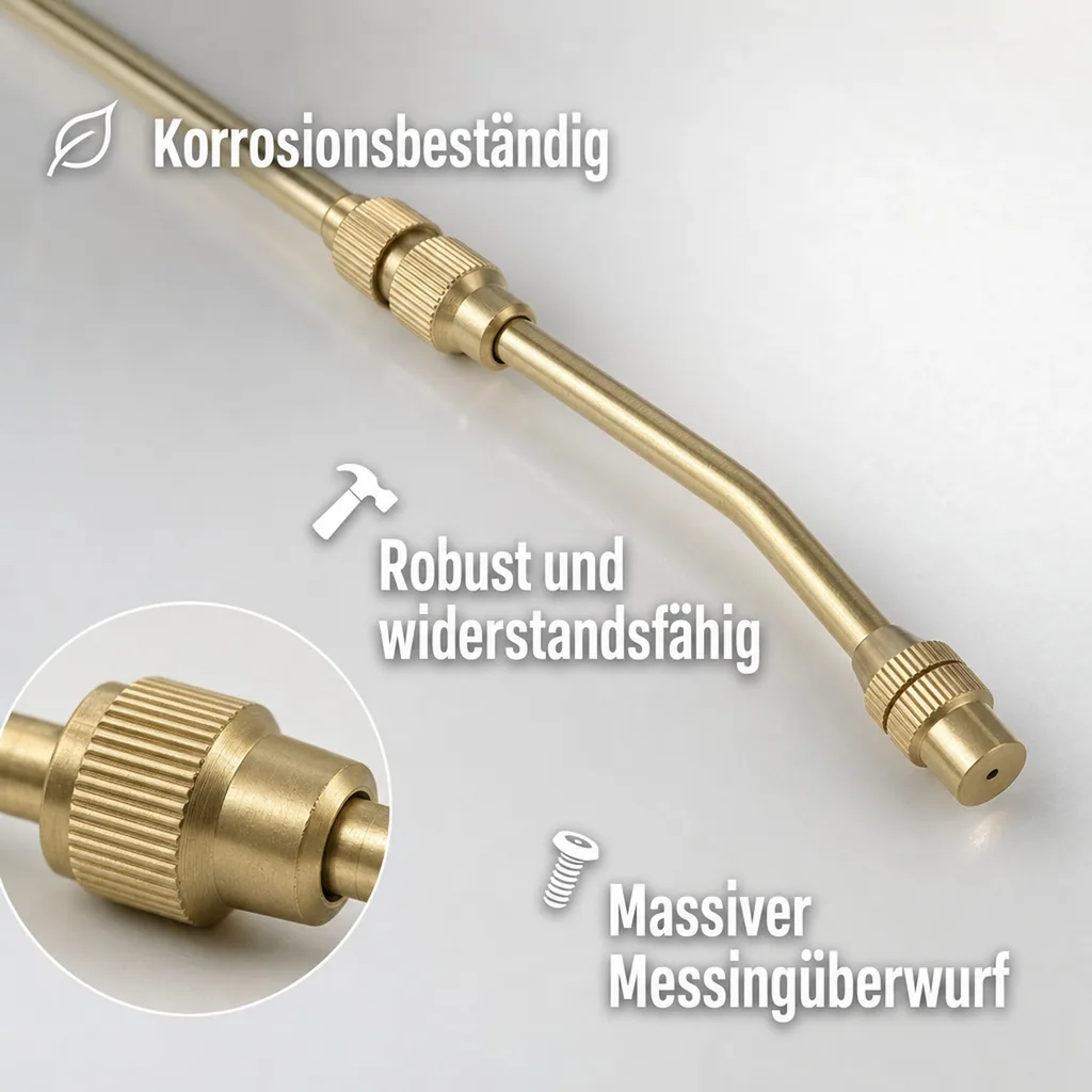 Messing Teleskoplanze 80 - 150 cm