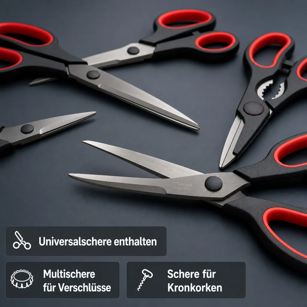 Scheren - Set, Titan-beschichtet, 5-teilig