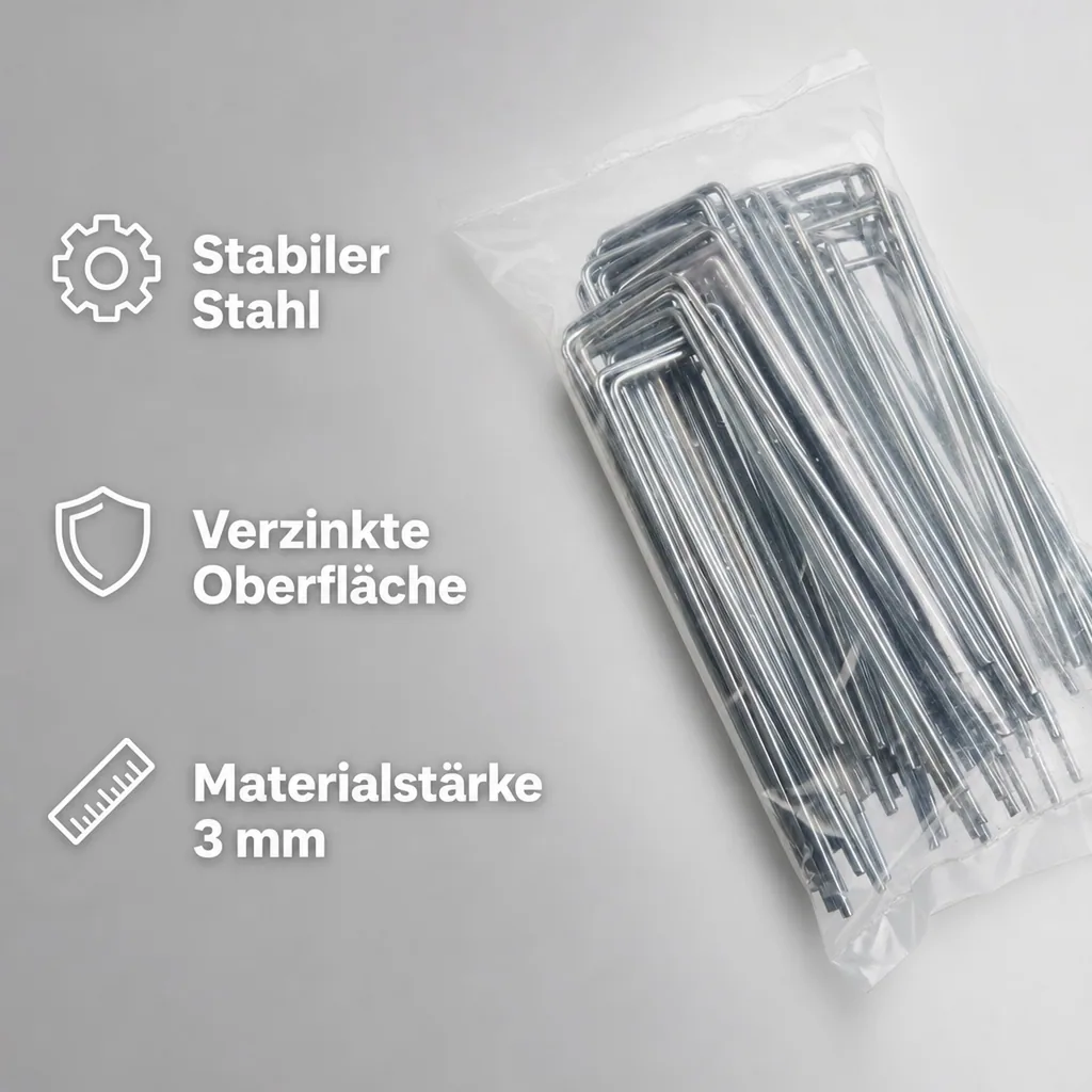 Multi-Erdanker, U-Metall, verzinkt, 50 Stück