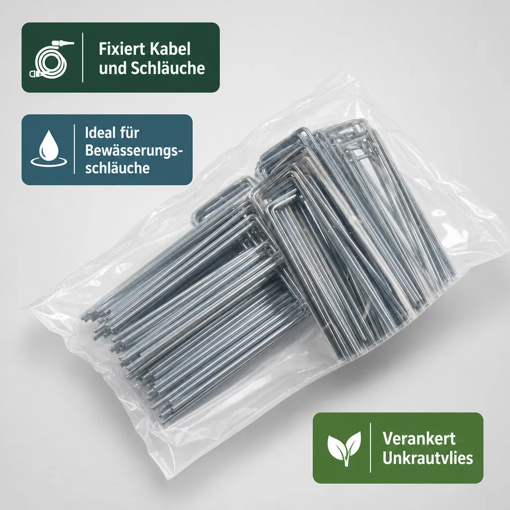 Multi-Erdanker, U-Metall, verzinkt, 50 Stück