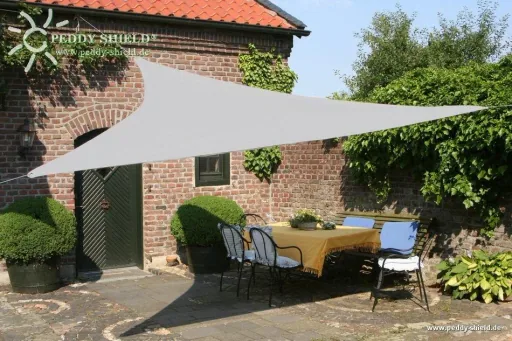 Dreieck-Sonnensegel wasserabweisend silbergrau 460 x 460 x 460cm