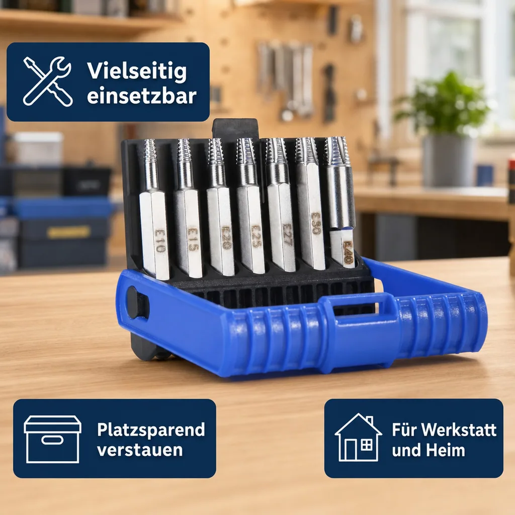 Innenkeil-Schraubenausdreher Satz (Linksdreher) 7-teilig