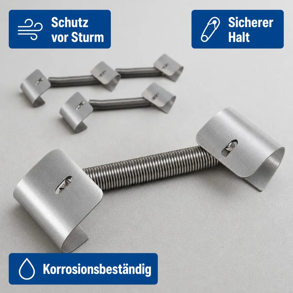 Rinnenigel - Windsicherung 4er Set für Dachrinnen 150-200 mm